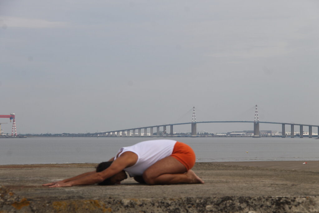 adomukha virasana